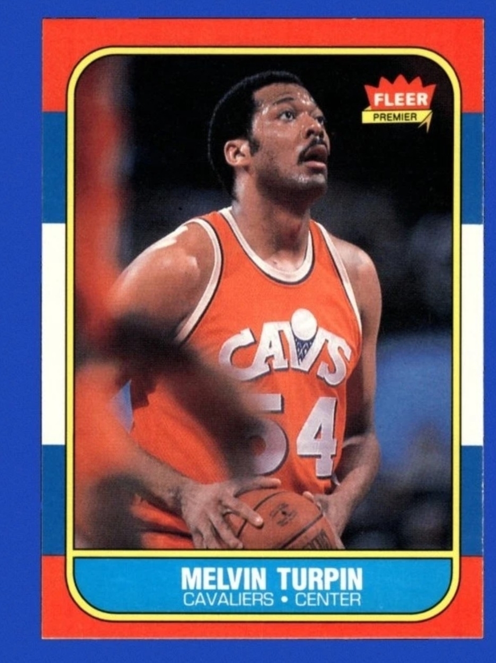 1986 Fleer Mel Turpin #116 Rookie Card RC Cleveland Cavaliers Kentucky Wildcats